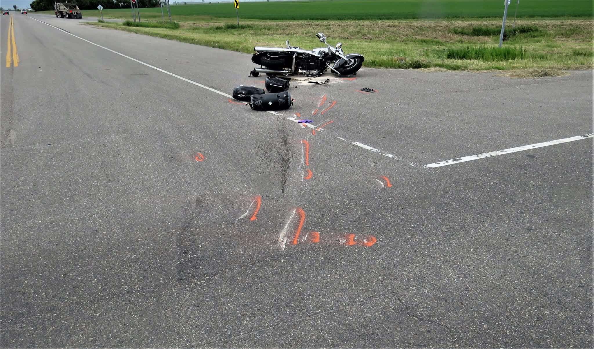 Kerley technician documenting a crash scene on a rural highway